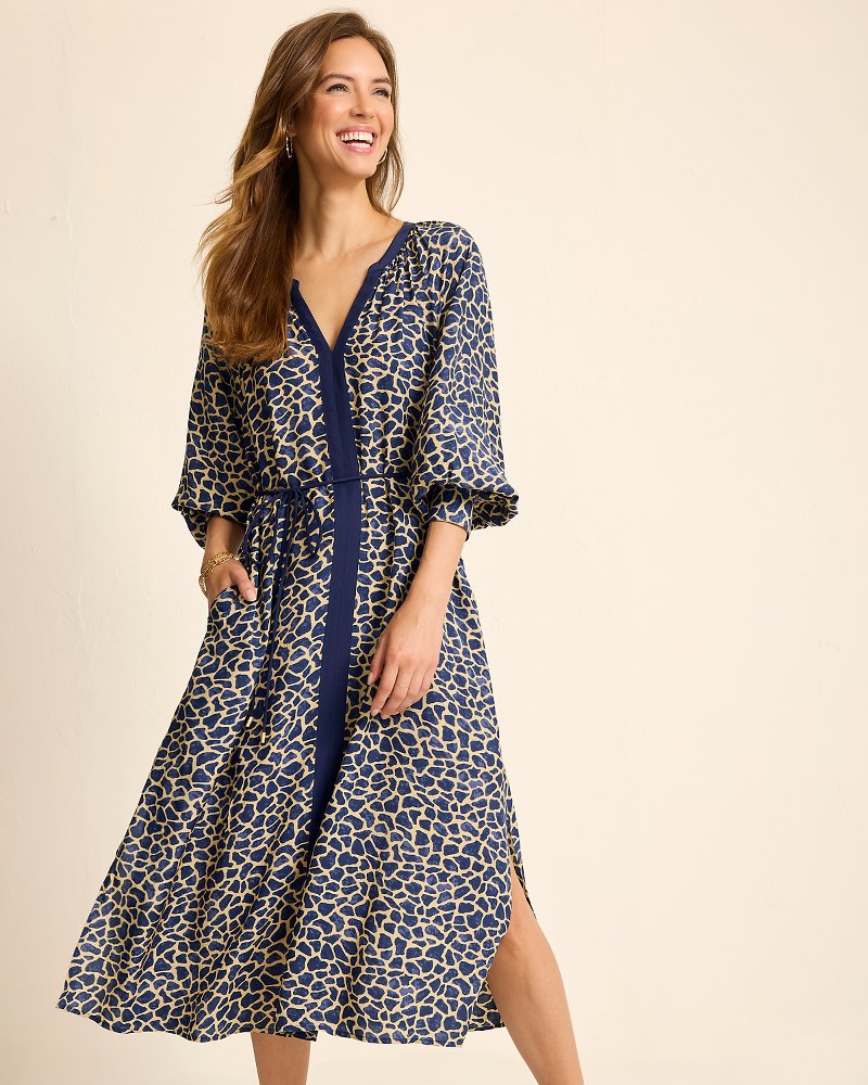 Safari Spots Midi Dress