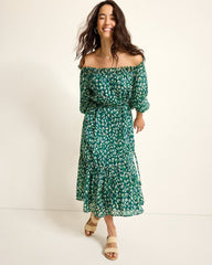 Jeweled Jaguar Midi Dress