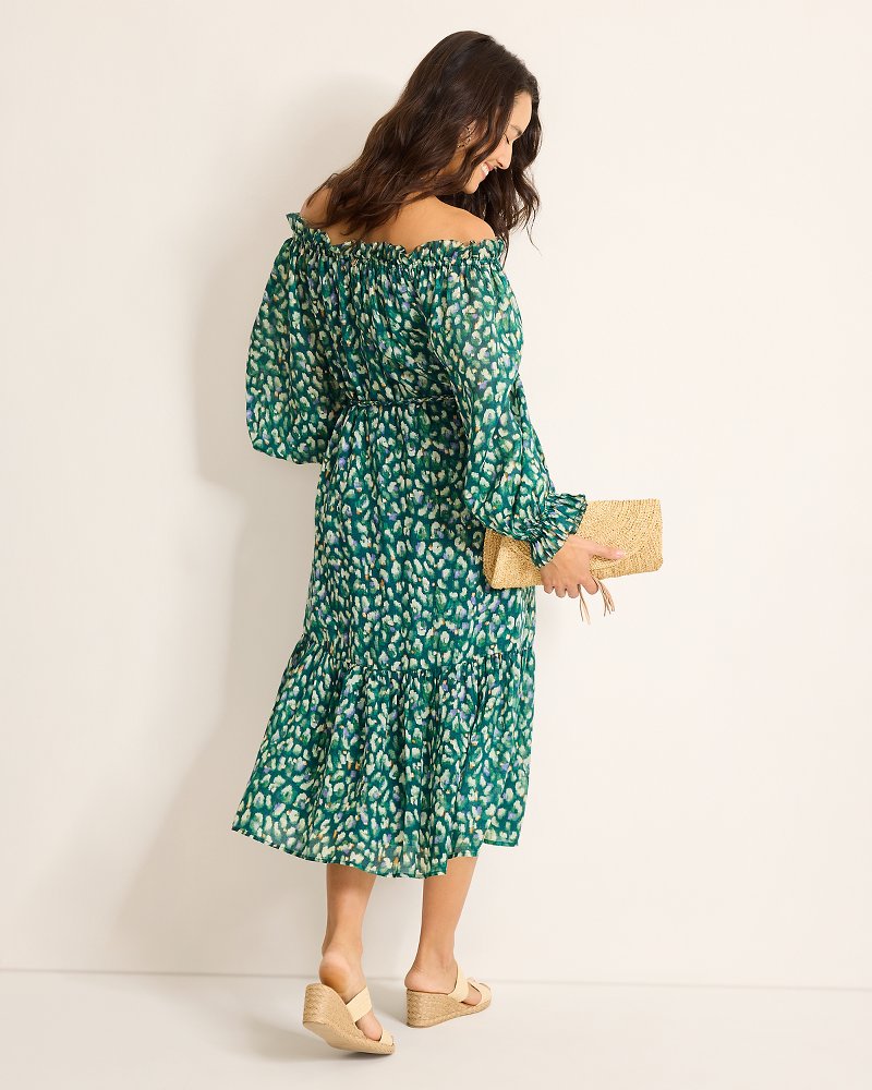 Jeweled Jaguar Midi Dress