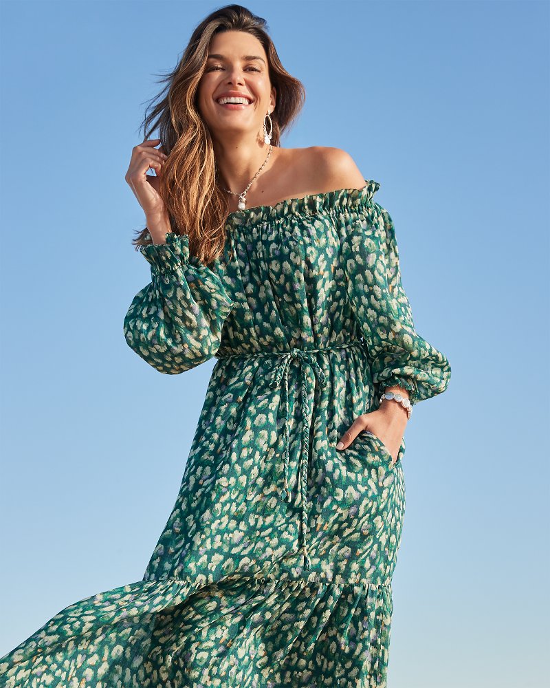 Jeweled Jaguar Midi Dress