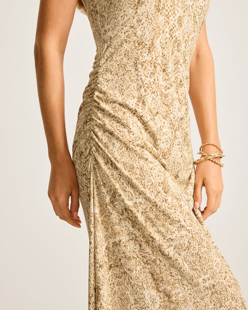 Playa Python Maxi One-Shoulder Dress
