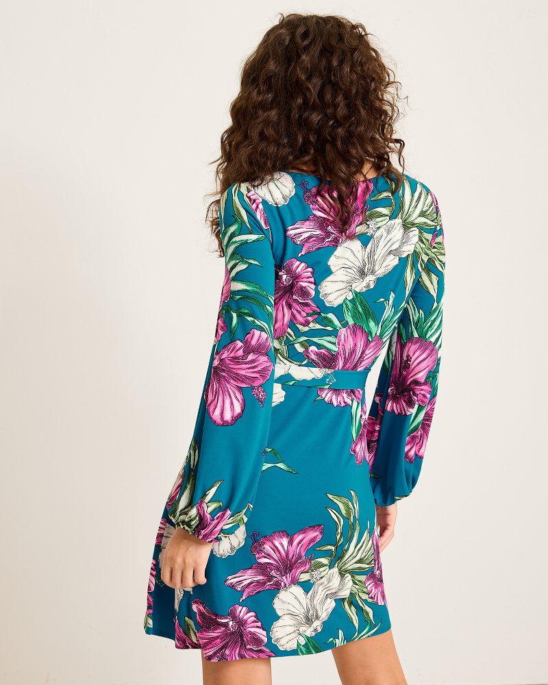 Villa Garden Long-Sleeve Short Dress