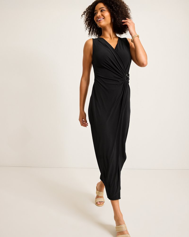 Clara Glimmer Maxi Wrap Dress