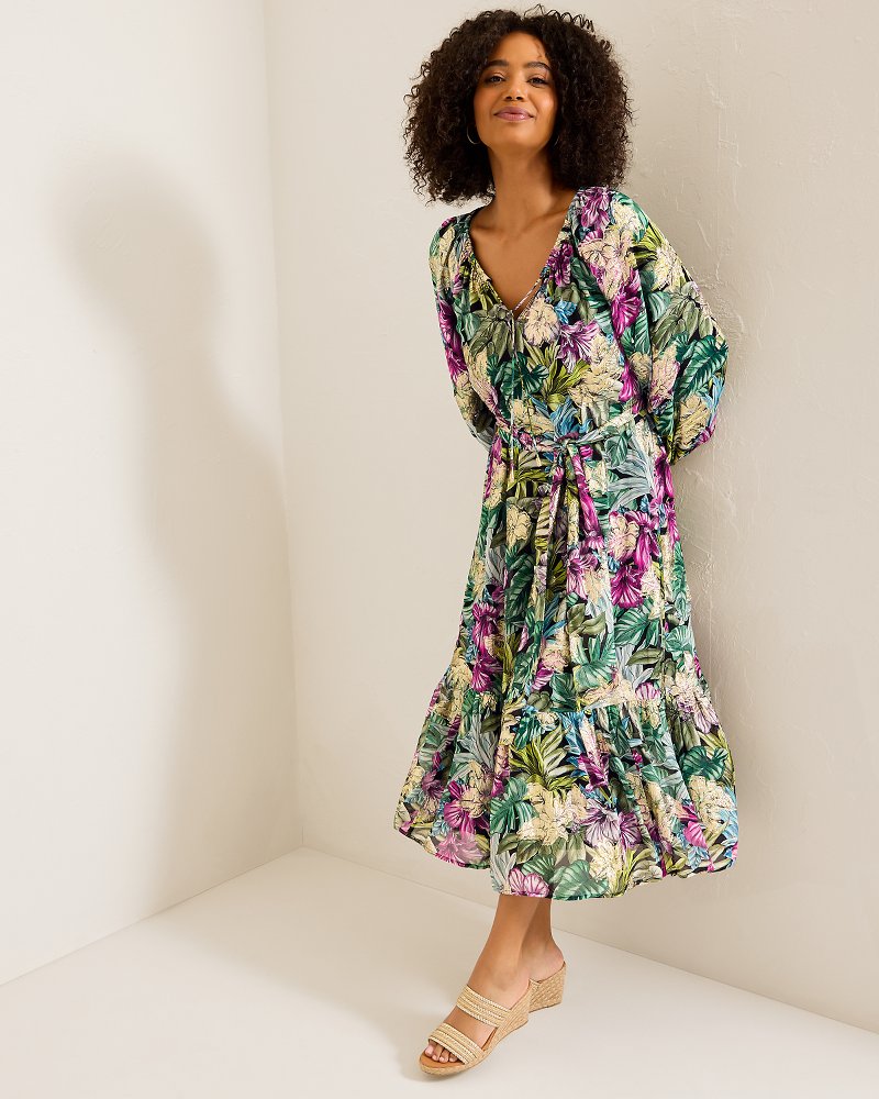 Jungle Jewels Shimmer Maxi Dress