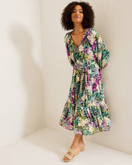 Jungle Jewels Shimmer Maxi Dress