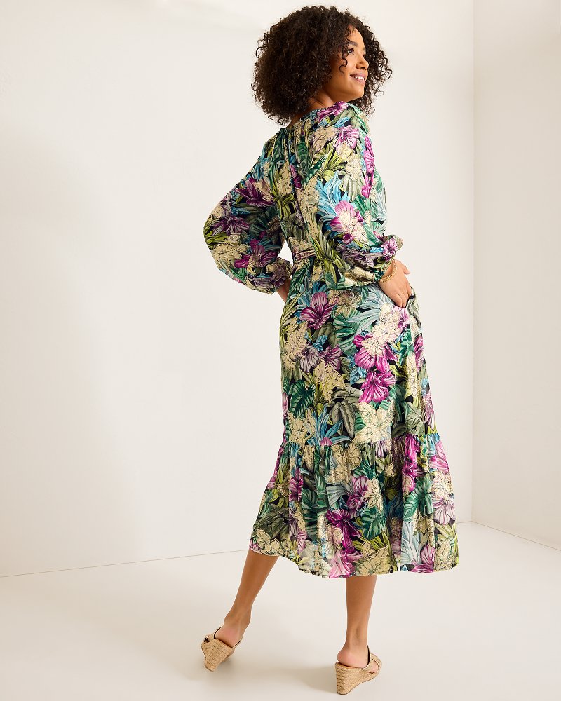 Jungle Jewels Shimmer Maxi Dress