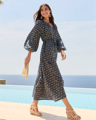 Diamond Cay Long-Sleeve Maxi Dress