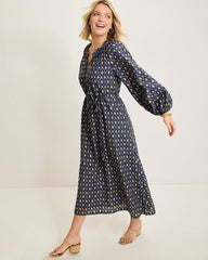 Diamond Cay Long-Sleeve Maxi Dress
