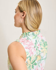 Two Palms Orchid Oasis Linen Shift Dress