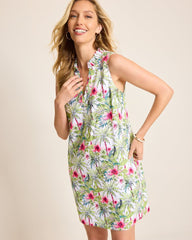 Two Palms Coastal Palms Linen Shift Dress