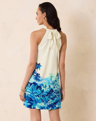 Ocean Side Views Silk Halter Dress