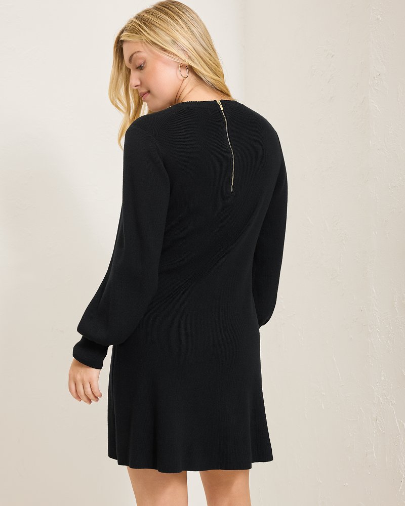 Flared Pickford Balloon-Sleeve Dress