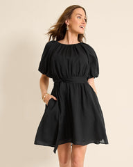 Paradise Breeze Elbow-Sleeve Dress