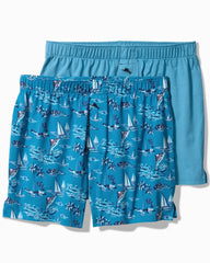Cotton Knit Marlin Print Boxers — 2-Pack
