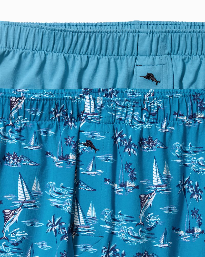Cotton Knit Marlin Print Boxers — 2-Pack