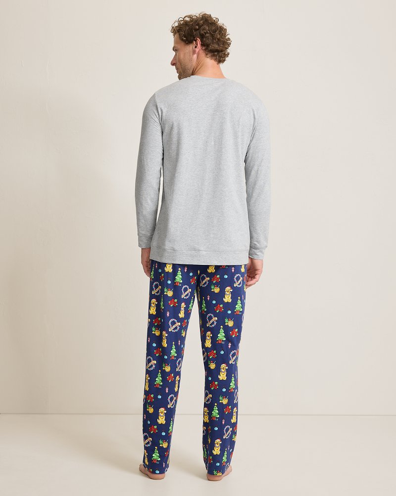 Holiday Dog Long Sleeve & Pants Pajama Set