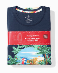 Big & Tall Holiday Santa Long Sleeve & Pants Pajama Set