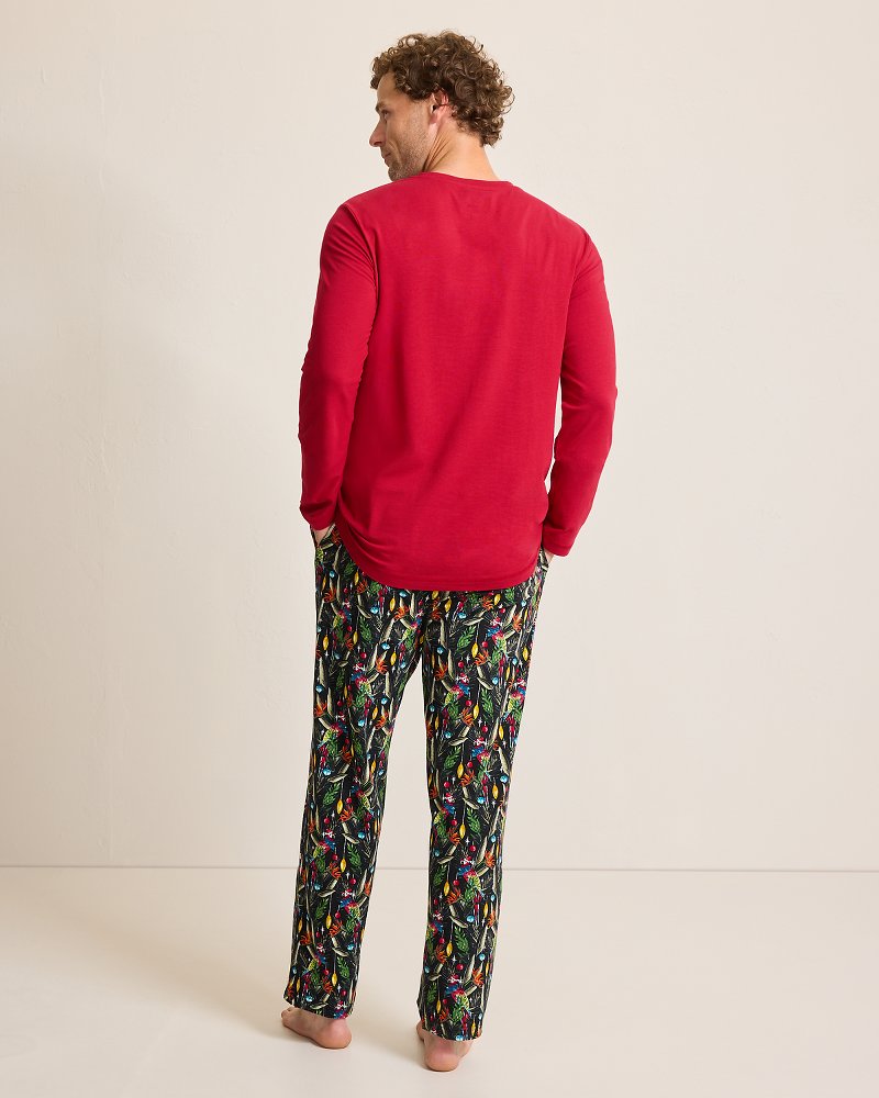 Holiday Parrot Henley & Pants Pajama Set