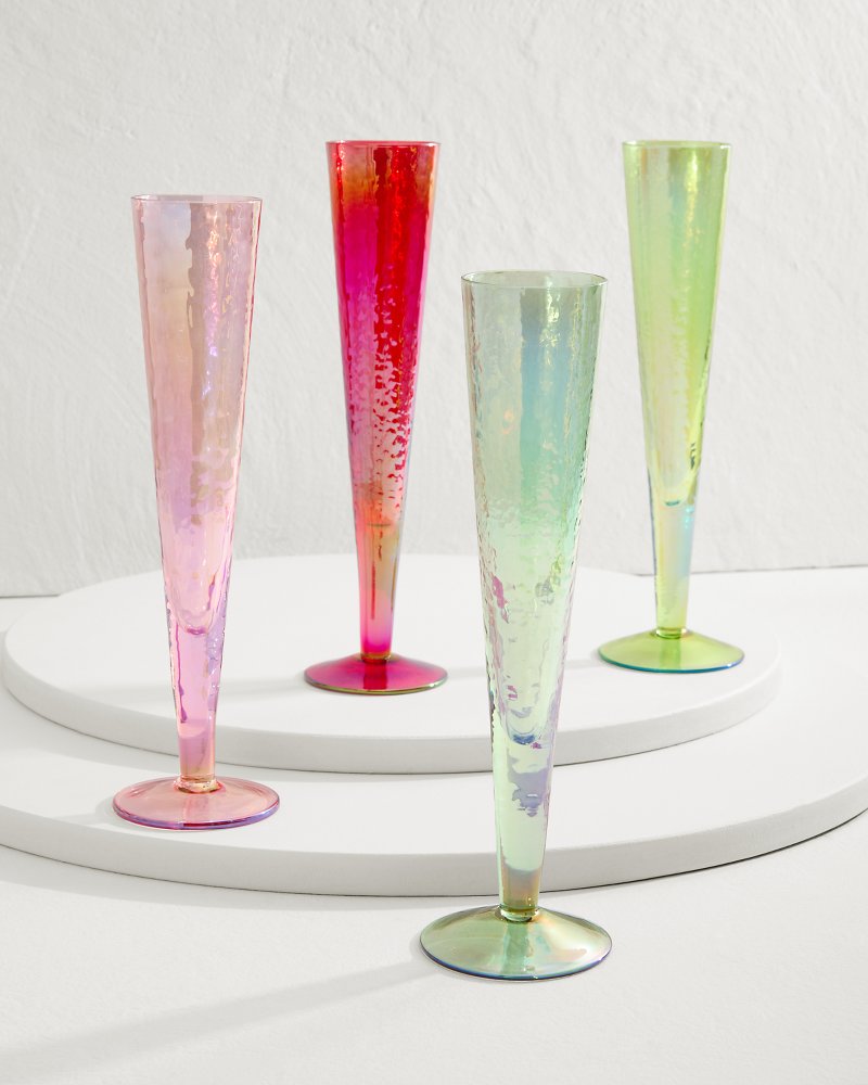 Luster Champagne Glasses — Set of 4