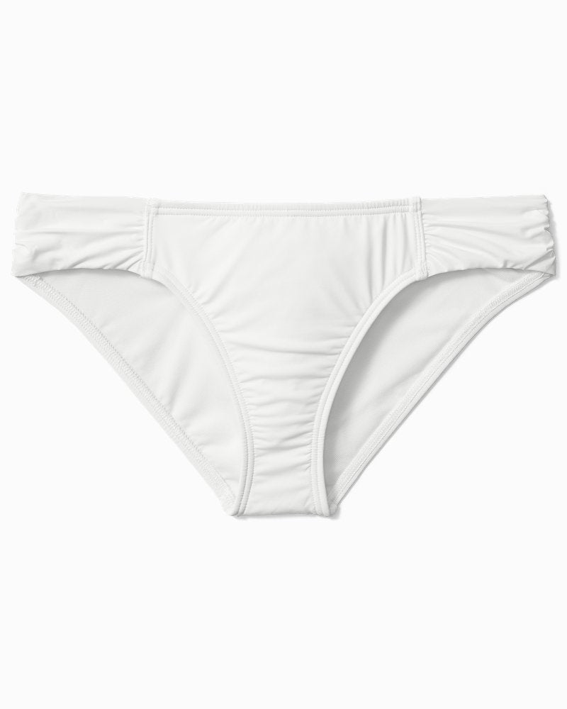 Pearl Shirred Hipster Bikini Bottoms