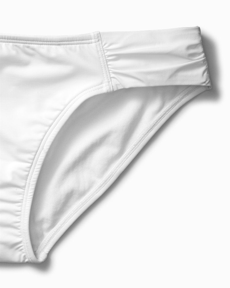 Pearl Shirred Hipster Bikini Bottoms