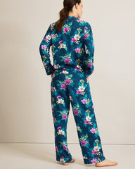Woven Sateen Long Sleeve & Pants Pajama Set