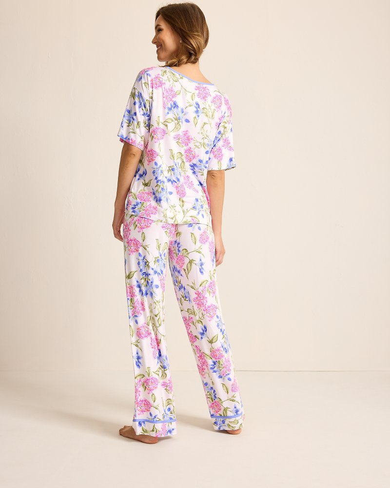 Jersey V-Neck Top & Pants Pajama Set