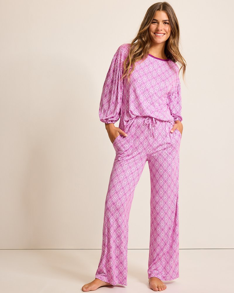 Jersey 3/4-Sleeve & Pants Pajama Set