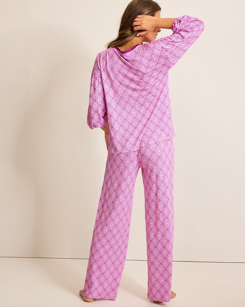 Jersey 3/4-Sleeve & Pants Pajama Set