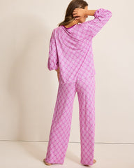 Jersey 3/4-Sleeve & Pants Pajama Set